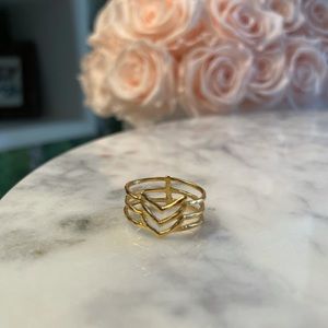 Gorjana gold plate ring - stacked